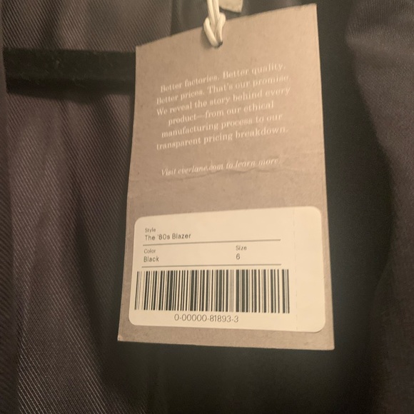 Everlane 80’s Blazer Black - size 6 - Picture 4 of 4